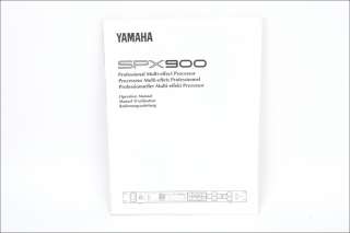 Yamaha SPX900 SPX 900 Effects Processor Manual  