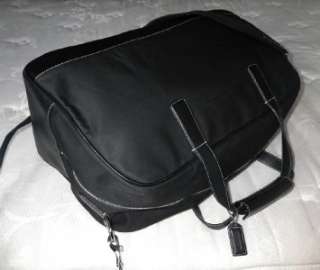 Coach Black Cabin Duffle Bag Carryon Gym Luggage Bag  