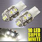 2X WHITE T10 921 6000K INTERIOR SMD LIGHT BULBS 10 LED