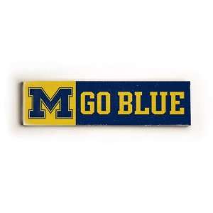  BSS   University of Michigan M Go Blue Wood Sign (6 x 22 