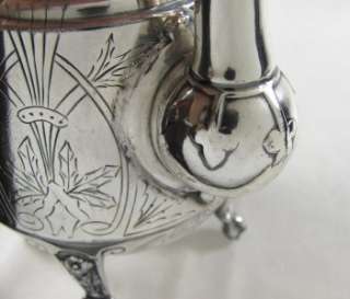   FIGURAL Victorian Silver Plate LION Coffee Pot Antique Teapot  