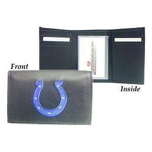  Indianapolis Colts Embroidered Leather Tri Fold Wallet 