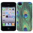   green tail feathers style Hard Case Cover For Apple iPhone 4 4G 4S