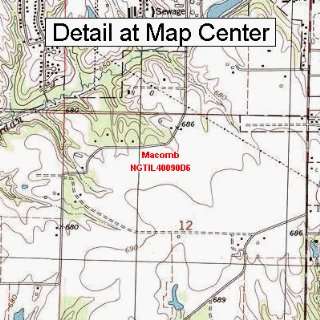 USGS Topographic Quadrangle Map   Macomb, Illinois (Folded/Waterproof 