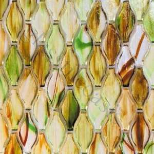   Shapes Green 1 3/8 x 3 Glossy Glass Tile   14721