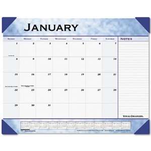  Visual Organizer Recycled Slate Blue Monthly Desk Pad, 22 