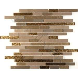   Bricks Brown Random Brick Series Glossy & Frosted Glass and Stone Tile