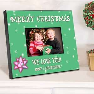  Personalized Green Holiday Picture Frame 