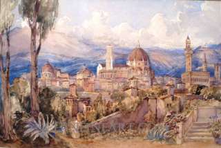 English School 19c. Panoramic View of Florence, Italy  