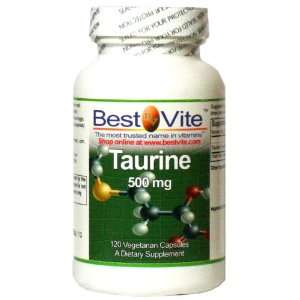  Taurine 500mg (120 Vegetarian Capsules) Health & Personal 