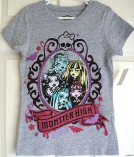 NWT Monster High *Gray Group* GIRLS T Shirt S M L  