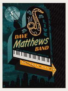 Dave Matthews Band Poster 09 Kansas City MO Piano #/550  