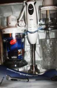 BRAUN MULTIQUICK PROFESSIONAL HAND BLENDER W/TWO CHOPPERS ICE CRUSHER 