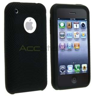 Black+White Case Cover+Privacy Guard for iPhone 3G 3GS  