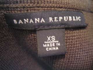 BANANA REPUBLIC army green wool silk sweater top XS  