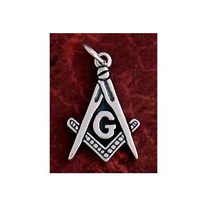  Sterling Silver Charm, Masonic Symbol, 3/4 inch, 2 grams 