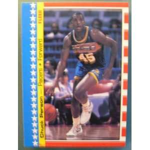  1987 Fleer Basketball Sticker Card   Chuck Person   No. 10 
