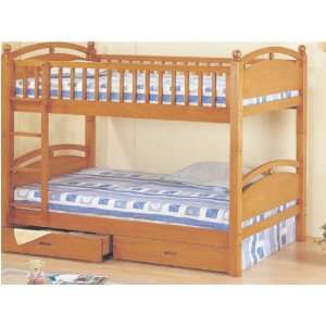  Twin and Twin Convertible Wood Bunk Bed with Drawers in 