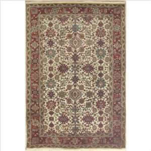   M006 Antique Ivory / Rust Mahal Rug Size 10 x 14