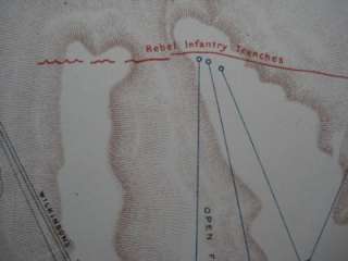 Civil War Map FORTRESS ROSECRANS Murfreesboro Tennessee  