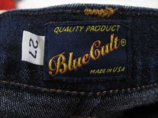 BLUE CULT Dark Denim Studded Flare Jeans Pants Sz 27  