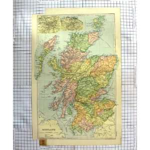  ANTIQUE MAP c1790 c1900 SCOTLAND ORKNEY GLASGOW ARRAN 