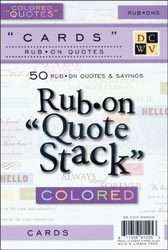 Cards Rub On Quote Stack 50 Sayings   Card Making 611356912253  