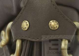 Burberry London Brown Leather Drawstring Hobo Bag  