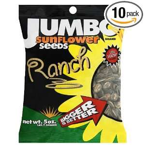 JUMBO Ranch Sunflower Seeds, 5 Ounce Grocery & Gourmet Food