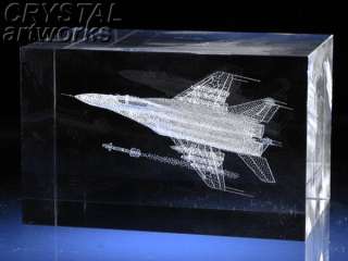 MIG 29 JET FIGHTER AIRCRAFT Laser Crystal MIDDLE SIZE  