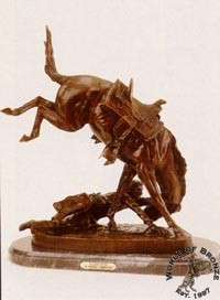 WICKED PONY  by Frederic Remington Bronze Handcast Sculpture w 