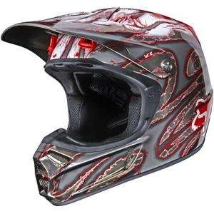  Fox Racing V 3 Brigade Helmet   X Large/Red/Chrome 