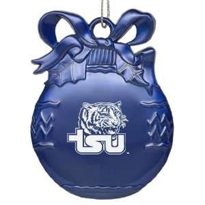 Tennessee State University   Pewter Christmas Tree Ornament   Blue