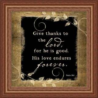 Give Thanks to the Lord for He is Good by Jennifer Pugh Inspirational 