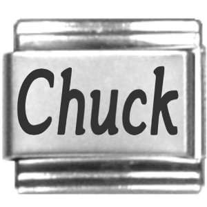  Chuck Laser Name Italian Charm Link Jewelry