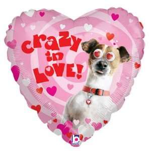  Crazy in Love Cute Dog Crazy Eye 21 Mylar Balloon Toys 