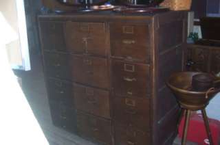 Antique LIBRARY BUREAU Solemaker File Cabinet Oak 12 Drawer RARE 