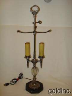   Early 20th C. Pairpoint 2 Light Torchere Lamp Base W/ Spider  