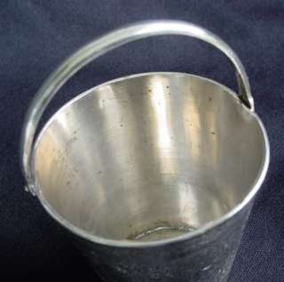 Fine Ornate Solid Silver Pail Bucket Persia Iran ca1890  