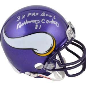   Memories Minnesota Vikings Anthony Carter Autographed Mini Helmet