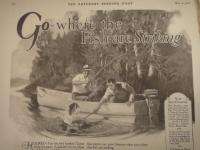 1927 Johnson Outboard Motor Ad Light Single/Twin GO WHERE THE FISH ARE 