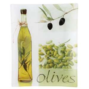  Prima Donna Designs Gourmet Olives 8 Inch by 10 Inch Plate 