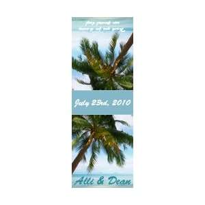 Style 10274 Double Palm Tree Wedding Label 1.25 x 3.5 Tic Tac Labels 