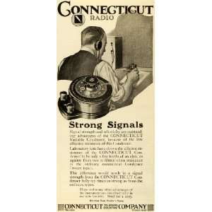  1920 Ad Meriden Connecticut Radio Variable Condenser 