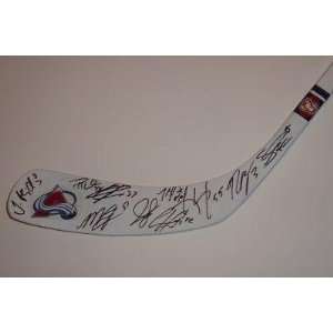 2011 12 Colorado Avalanche Team Signed Hockey Stick w/COA Duchene 