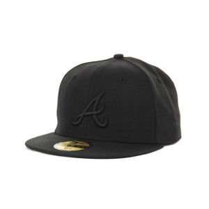  Atlanta Braves Youth Black on Black Hat