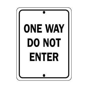 One Way Do Not Enter,eg,blk/wht,al,18x24   BRADY  