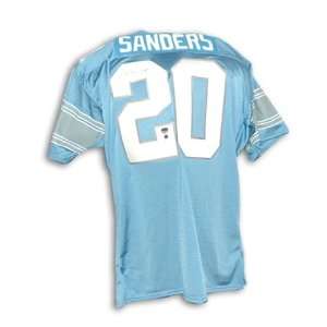  Barry Sanders Detroit Lions Blue Throwback Jersey Sports 