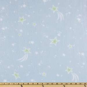   Stars Fleece Blue/Green Fabric By The Yard Arts, Crafts & Sewing