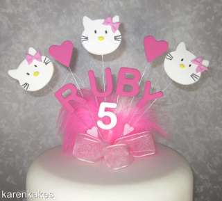   TOPPER   PINK 1st 2nd 3rd 4th 5th 6th BIRTHDAY ANY NAME AND AGE  